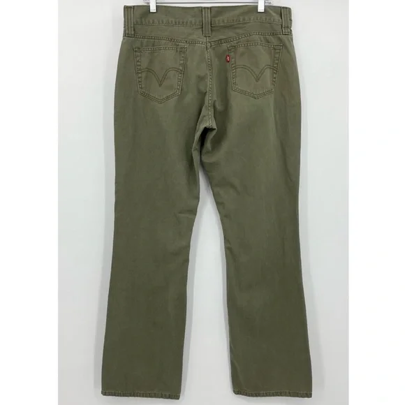 Women’s Levi’s Green Cotton Twill Pant 16 Long - Picture 2 of 8